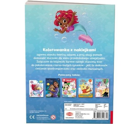 Książka dla dzieci Ameet Disney. Ariel Kolorowanka z Naklejkami (NA-9133)