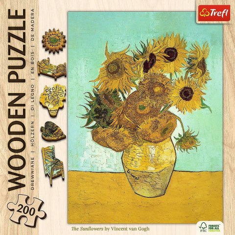 Puzzle Trefl Drewniane Słoneczniki - Vincent van Gogh (20249)