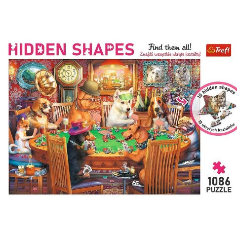 Puzzle Trefl Hidden Shapes, Wieczór gier 1086 el. (10749)