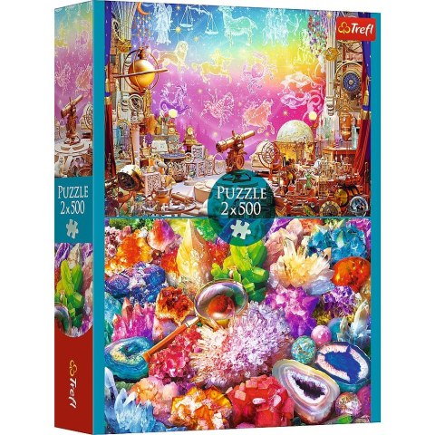 Puzzle Trefl Kosmos i kryształy 2x500 el. (37499)