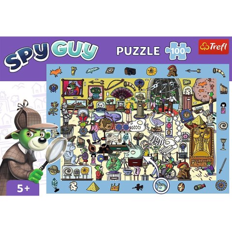 Puzzle Trefl Rodzina Treflików Spy Guy - Muzeum 100 el. (15595)