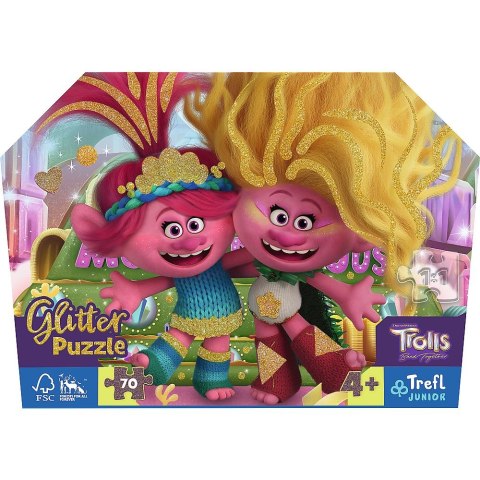 Puzzle Trefl Trolle Glitter 70 el. (53021)