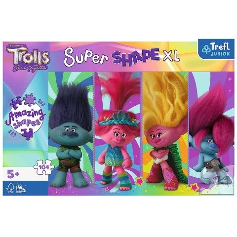 Puzzle Trefl Trolls XL Świat Sonica 104 el. (50037)