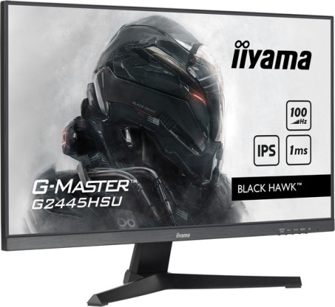 IIYAMA Monitor 23.8 cala G-Master G2445HSU-B1 IPS,FHD,100Hz,1ms,2xUSB,2x2W,FreeSync