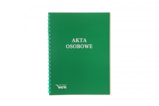 Teczka do akt osobowych Warta ABCDE niezadrukowana A4 zielony karton (1824-339-094)