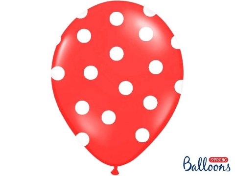 Balon gumowy Partydeco Pastel Poppy Red 50 szt czerwony (SB14P-223-007JW)