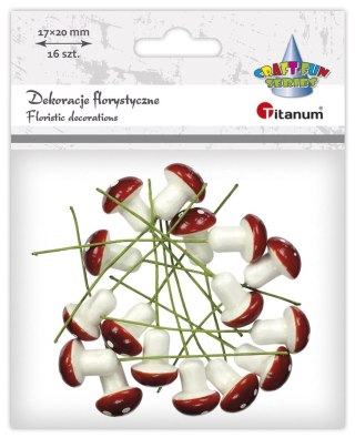 Ozdoba styropianowa Titanum Craft-Fun Series muchomor na druciku (92636)