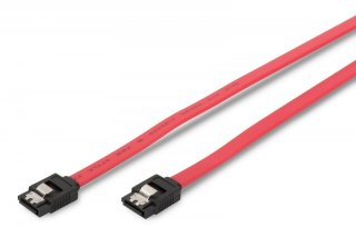 Kabel połączeniowy Serial ATA z zatrzaskami Typ SATA (7pin)/SATA (7pin) Ż/Ż 0,5m Czerwony