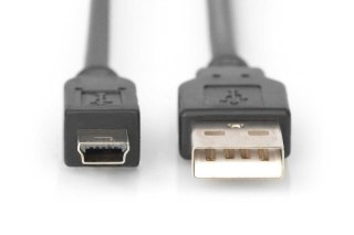 Kabel połączeniowy USB 2.0 HighSpeed "Canon" Typ USB A/miniUSB B (5pin) M/M czarny 1,8m