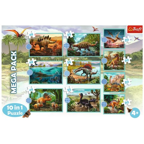 Puzzle Trefl W świecie Dinozaurów 10w1 el. (90390)