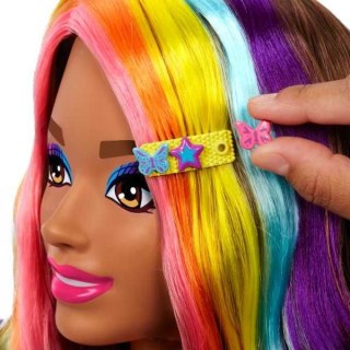 Zestaw piękności Barbie głowa do stylizacji neon brąz (HMD80)