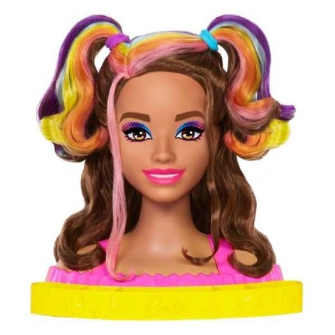 Zestaw piękności Barbie głowa do stylizacji neon brąz (HMD80)