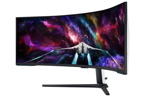 Samsung G95NC LED display 144,8 cm (57") 7680 x 2160 px Dual UHD Czarny, Biały