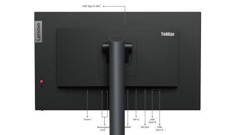 Lenovo ThinkVision P24q-30 LED display 60,5 cm (23.8") 2560 x 1440 px Quad HD Czarny