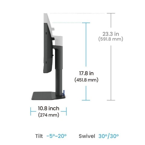 BenQ SW242Q monitor komputerowy 61,2 cm (24.1") 2560 x 1600 px WQXGA LED Czarny