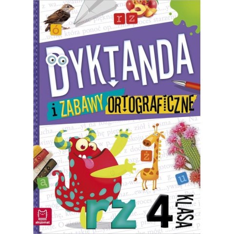 Książeczka edukacyjna Aksjomat Dyktanda i zabawy ortograficzne kl. 4