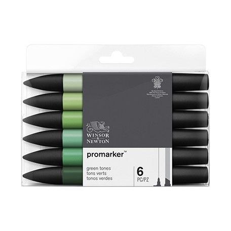 Marker specjalistyczny Winsor Zestaw 6szt green tones, mix (0290158)