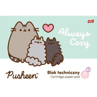 Blok techniczny St.Majewski Pusheen A4 biały 10k