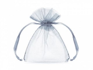 Organza Partydeco Woreczki z organzy, srebrny, 10cm (WRG5-018-10)