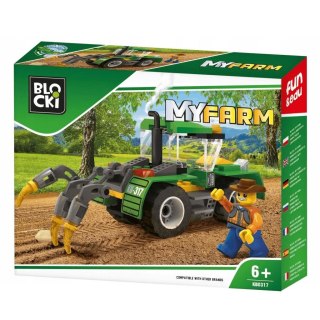 Klocki plastikowe Icom Blocki MyFarm KB0317 (Traktor z pługiem)