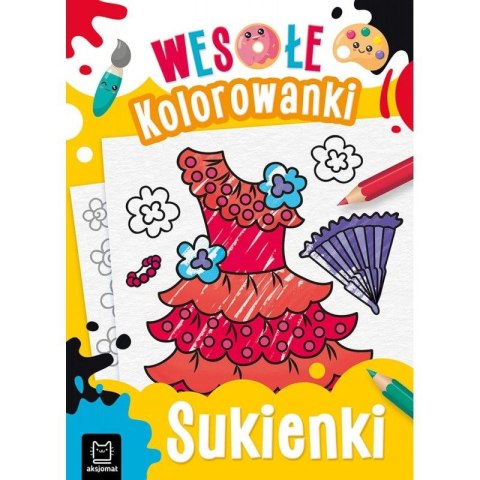 Książeczka edukacyjna Aksjomat Wesołe kolorowanki. Sukienki