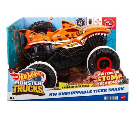 Samochód Hot Wheels Terenowy pojazd zdalnie sterowany Niepowstrzymany Tiger Shark 1:15 (HGV87)