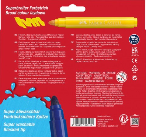 Flamaster Faber Castell Zamek Jumbo 12 kol. (154311 FC)