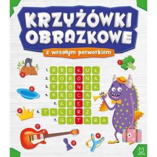 Książeczka edukacyjna Aksjomat Krzyżówki obrazkowe z wesołym potworkiem