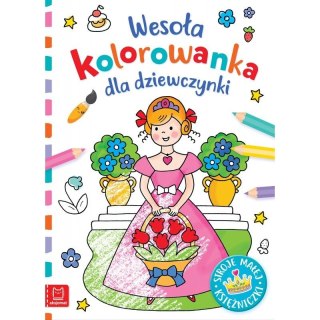 Książeczka edukacyjna Aksjomat Wesoła kolorowanka dla dziewczynki. Stroje małej księżniczki