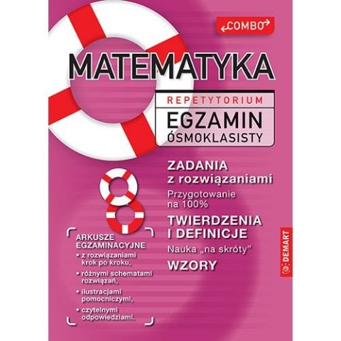 Książeczka edukacyjna Demart Repetytorium do matematyki + arkusz egz. 2023