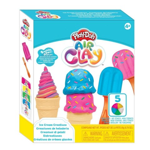 Masa plastyczna dla dzieci Playdoh Air Clay Ice Cream Creations lody mix (09082)