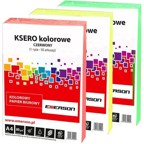 Papier kolorowy Emerson kolorowy ciemny zielony, A4 A4 zielony ciemny 80g [mm:] 210x297 (xem408052)