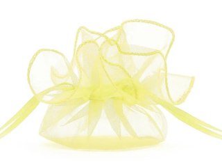 Organza Partydeco Woreczki z organzy, j. żółty, 26cm (1 op. / 20 szt.) (WRG6-084J)