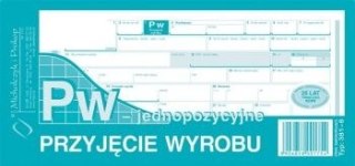 Druk samokopiujący Michalczyk i Prokop przyjęcie wyrobu jednopozycyjne 1/3 A4 80k. (381-8)