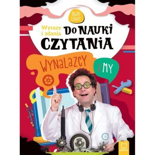 Książeczka edukacyjna Aksjomat Wyrazy i zdania do nauki czytania. Duże litery. Wynalazcy i my