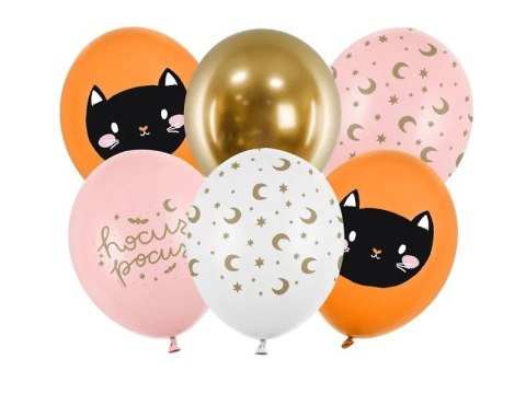 Balon gumowy Partydeco Hocus Pocus, mix mix 300mm 12cal (SB14P-326-000-6)