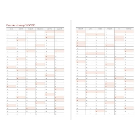 Kalendarz książkowy (terminarz) A5TN078B- Wydawnictwo Wokół Nas 2024/2025 A5 PCV bezbarwny A5 (GRAFITTI)