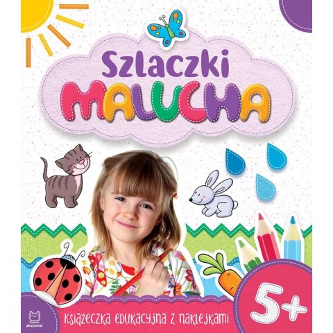 Książeczka edukacyjna Aksjomat Szlaczki malucha 5+. Książeczka edukacyjna z naklejkami (2691)