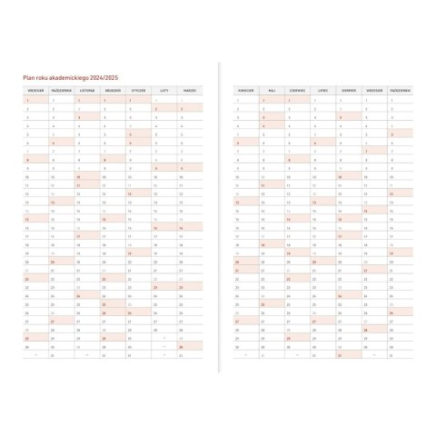 Kalendarz książkowy (terminarz) A5TA071B Wydawnictwo Wokół Nas 2024/2025 A5 DZIEWCZYNY A5 (PCV BEZBARWNY)