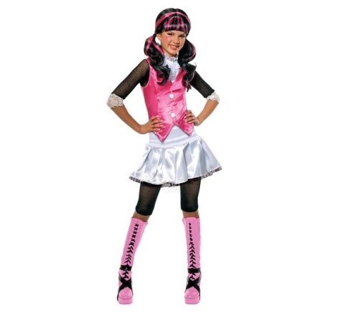 Kostium Godan Monster High Draculaura (koszulka z kamizelką, spódnica z legginsami) 3-4 lat.roz S-5 (884787S)