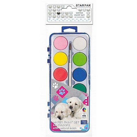 Farby akwarelowe Starpak Doggy 12 kolor. (447759)