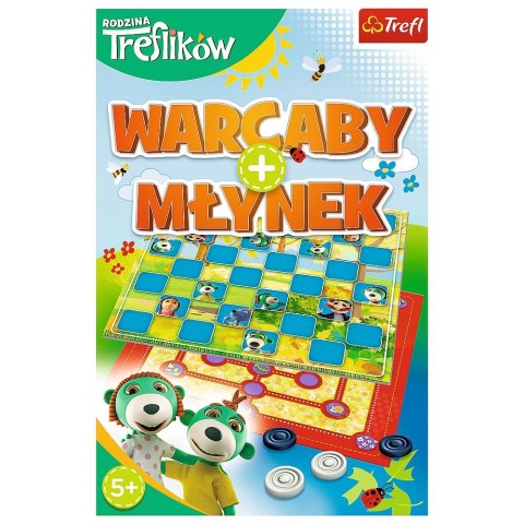 Gra strategiczna Trefl Rodzina Treflików 2w1 Warcaby/Młynek WARCABY/MŁYNEK (01920)