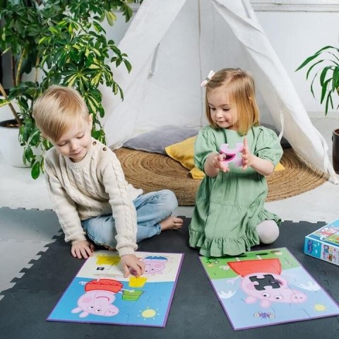 Puzzle Trefl świnka Peppa Baby MAXI 2x10 Pogodny dzień Peppy 20 el. (43001)