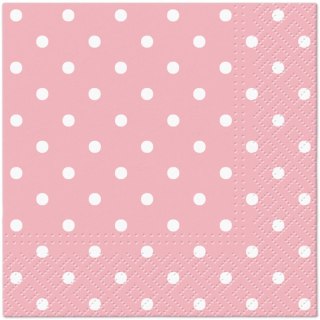 Serwetki Paw Dots Light Pink mix nadruk bibuła [mm:] 250x250 (SDC066013)