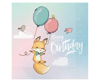 Serwetki Godan Kolekcja Happy Birthday - Lisek, certyfikat FSC mix papier [mm:] 330x330 (PG-SHL2)