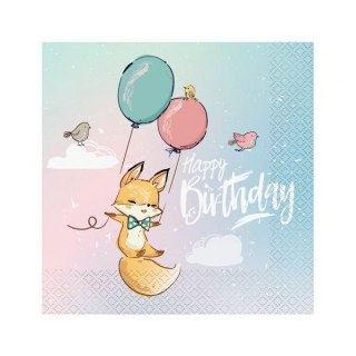 Serwetki Godan Kolekcja Happy Birthday - Lisek, certyfikat FSC mix papier [mm:] 330x330 (PG-SHL2)