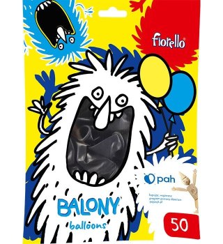 Balon gumowy Fiorello metal czarny 10cal (170-2629)