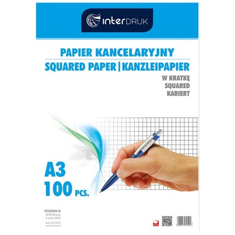 Papier kancelaryjny Interdruk A3 krata [mm:] 297x420 (PAKA100)