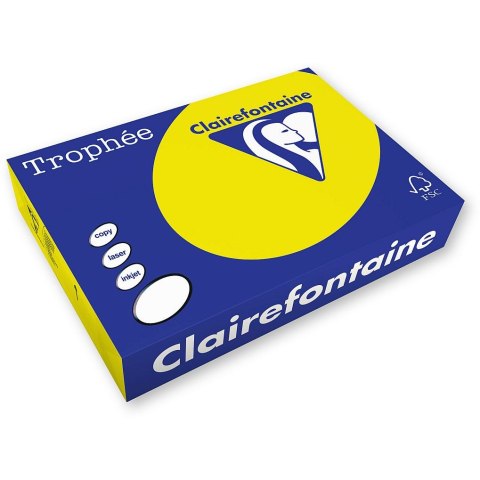 Papier kolorowy Trophee kolorowy A4 żółty jasny 120g (xca41292)