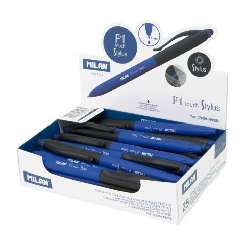 Długopis standardowy Milan P1 Stylus niebieski (1765914925B)